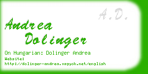 andrea dolinger business card